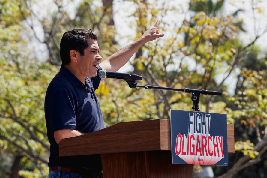 U.S. Sen. Sanders and U.S. Rep. Ocasio-Cortez hold a rally in Los Angeles
