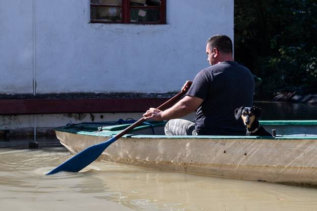 Flooding Danube in Hungary