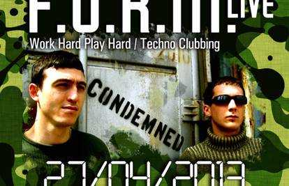 Techno Clubbing with F.O.R.M. Live u subotu u klubu Gjuro 2 