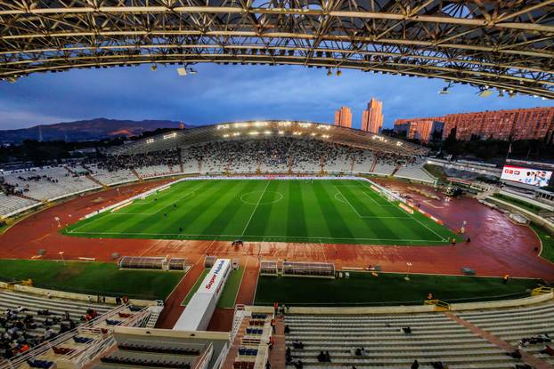 Split: Pogled na stadion Poljud gdje se igra utakmica Hajduk - Osijek 