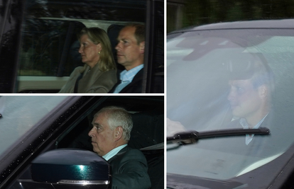 Prinčevi su žurili na oproštaj od kraljice: William je vozio, u autu su bili Andrew i Edward...