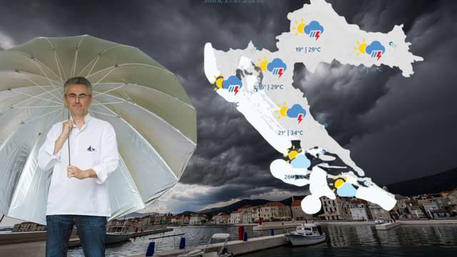 Danas upozorenja za cijelu Hrvatsku. Vakula tvrdi: Moguće je olujno nevrijeme s tučom...