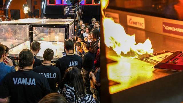 Kakav spektakl! Roboti se borili u ringu studentskog doma na prvom Fightboticsu u Hrvatskoj