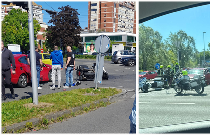 VIDEO Policajac skrivio nesreću u Novom Zagrebu: Prošao kroz crveno i zabio se u automobil