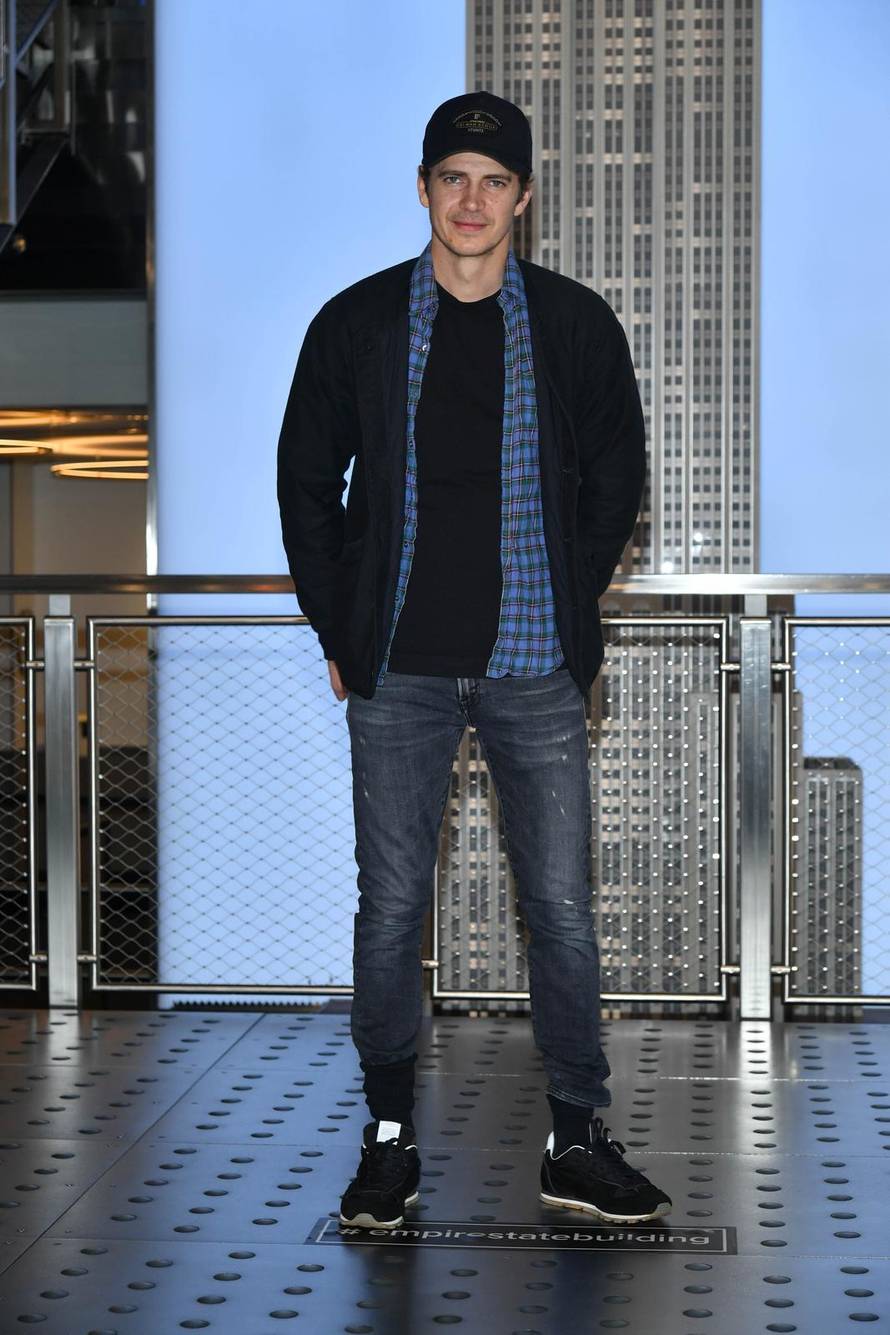 Hayden Christensen and Hugh Jones at the Empire State Building