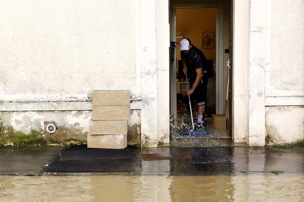 Floods due to heavy rain and storm Kirk in France