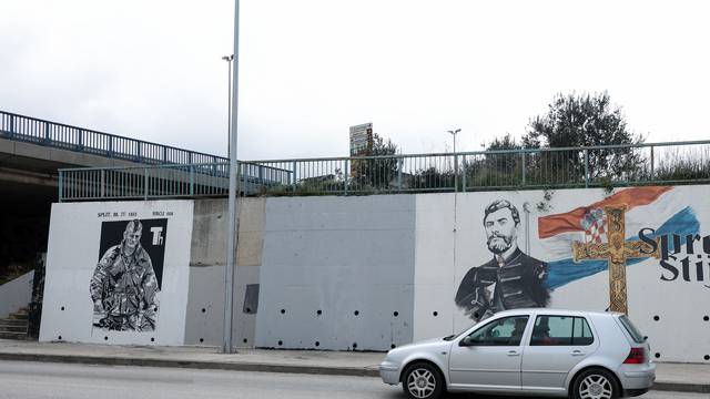 Split: Uklonjen mural "ustaškog vojnika" koji je osvanuo na zidu uz velikana Antu Starčevića