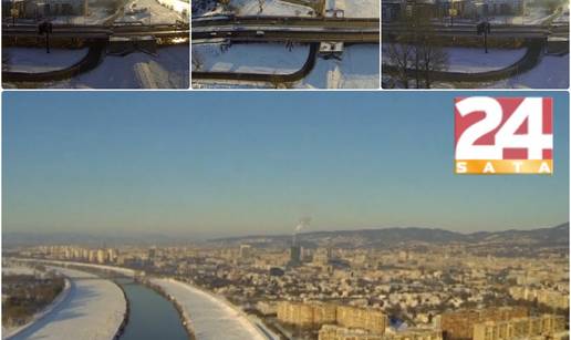 Super snimka: Sunčani bijeli Zagreb snimljen iz zraka