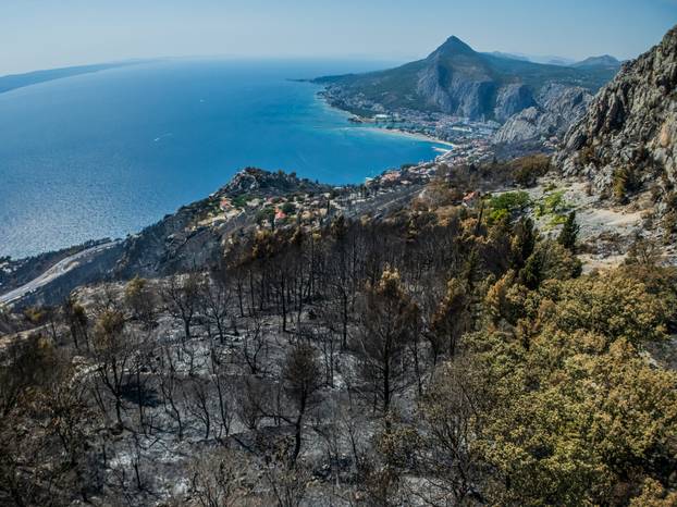 Omiš Borak:  Posljedice požara u mjestu Borak iznad Omiša