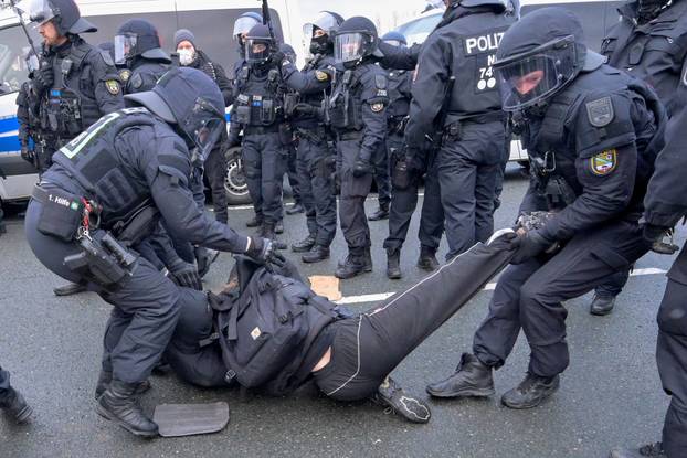 Protests against far-right Alternative for Germany (AfD) party, in Riesa
