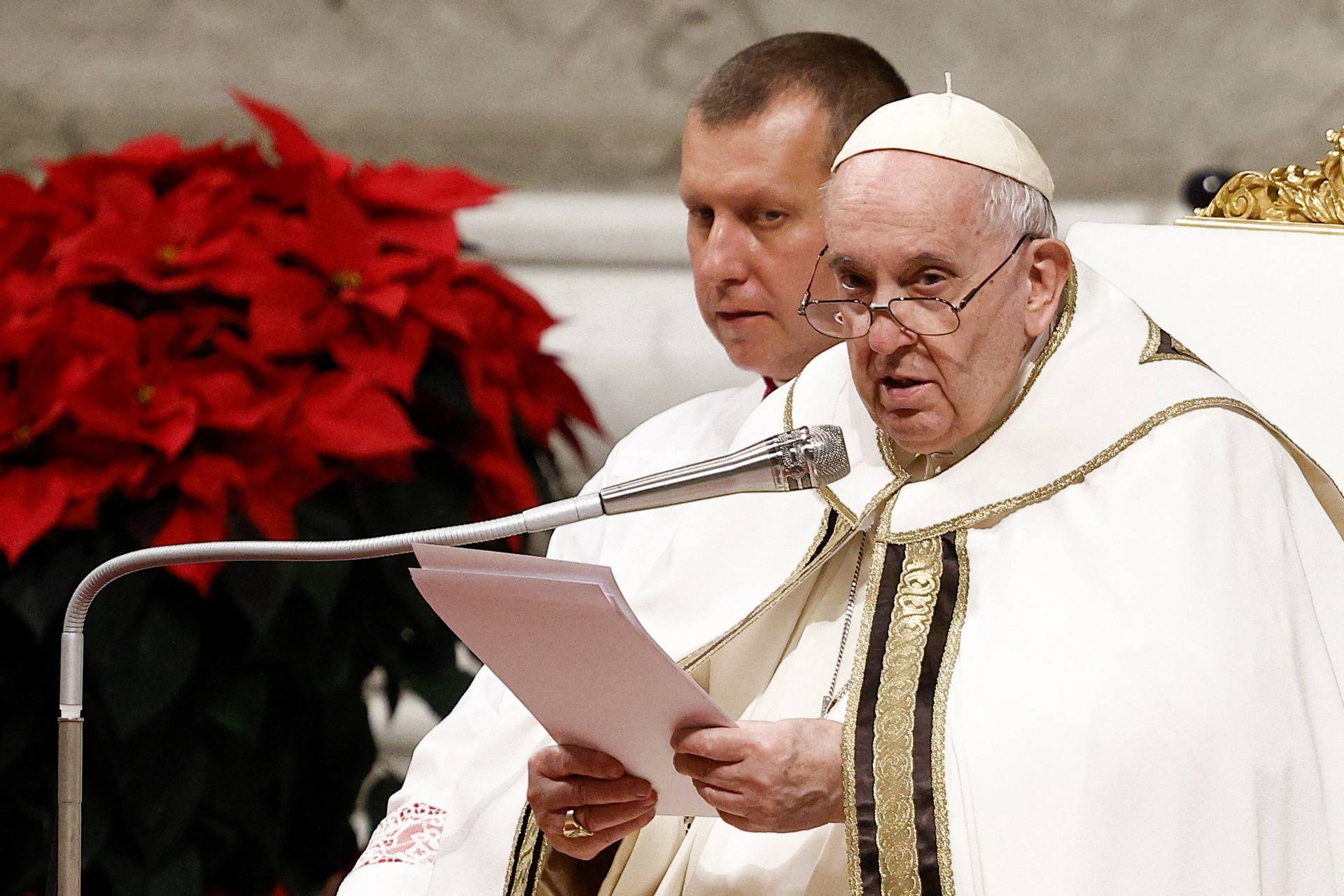 Pope Francis celebrates Christmas Eve mass at the Vatican