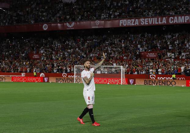 Sevilla unveil new signing Sergio Ramos