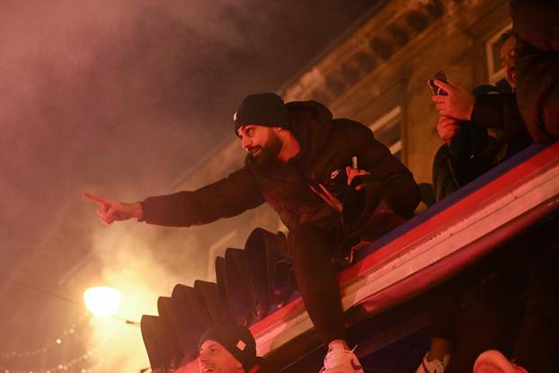 ARHIVA - 2022. Zagreb: Svečani doček nogometaša nakon osvojenog trećeg mjesta na SP-u u Katru