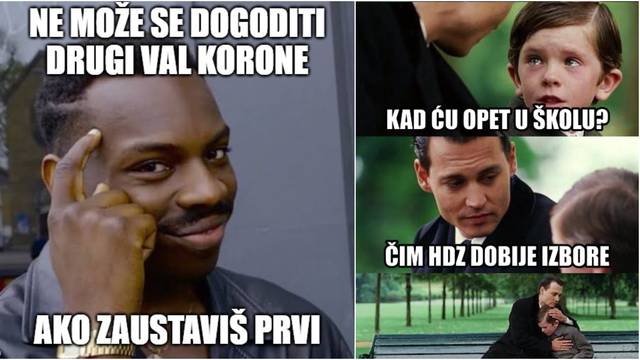 'Tata, kad ću  ponovo u školu? Sine, čim HDZ dobije izbore!'