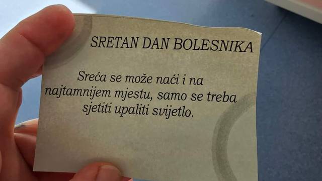 Pacijentica iz Petrove oduševila javnost svojom objavom: "Ima nade za čovječanstvo..."