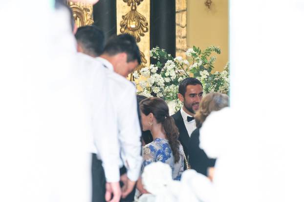 ARHIVA - 2018. Cavtat: Marin Čilić sa suprugom Kristinom izlazi iz crkve nakon vjenčanja
