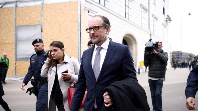 Austria's designated Chancellor Schallenberg after meeting with President Van der Bellen