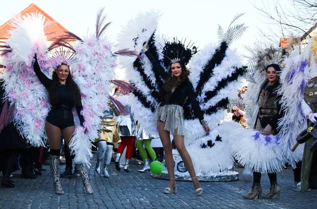 Samobor: Povorka mjesnih odbora i alegorijskih kola na Fašniku