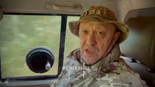 Still image from newly released video of Russian mercenary chief Yevgeny Prigozhin