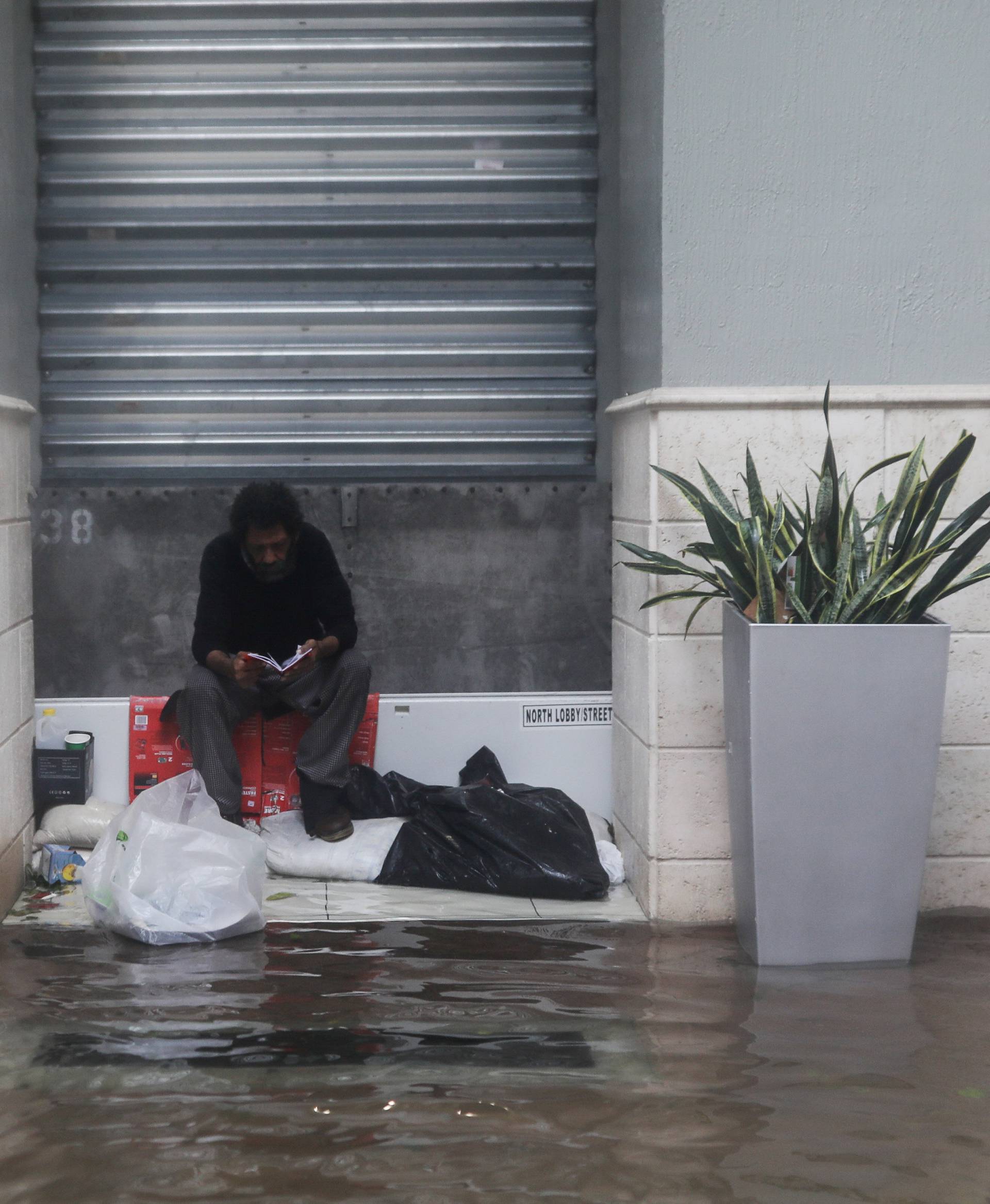 Flooding begins in the Brickell neighborhood as Hurricane Irma passes Miami