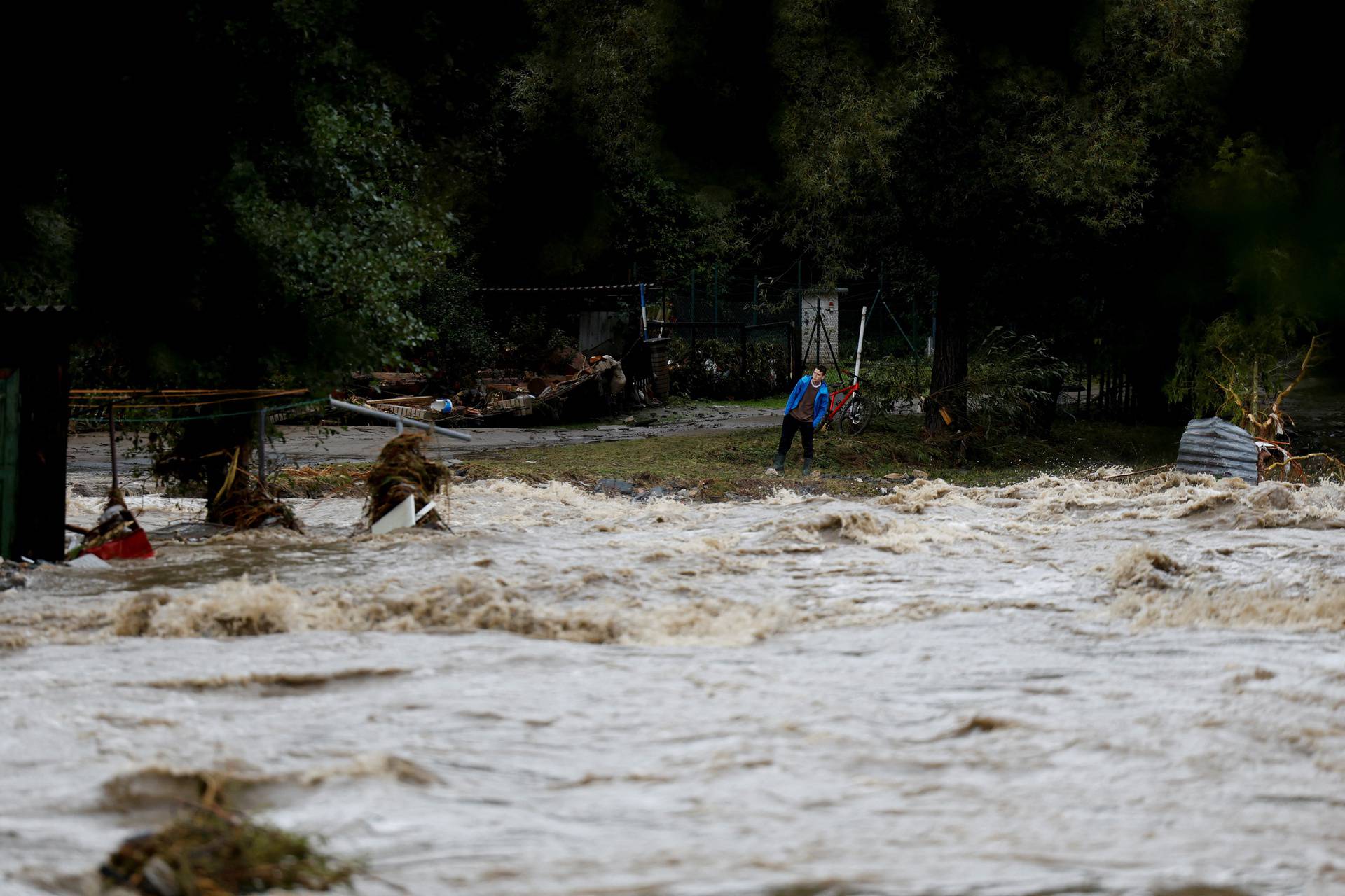 Aftermath of heavy rainfall in Jesenik