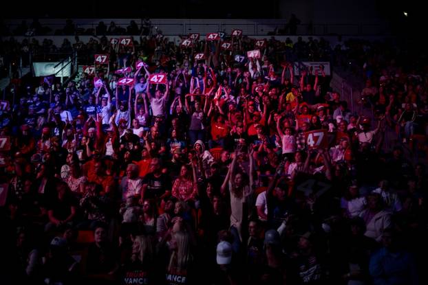 Republican presidential nominee and former U.S. President Donald Trump campaigns in Green Bay, Wisconsin