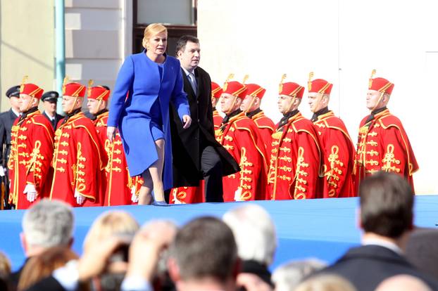Zagreb: Inauguracija predsjednice Kolinde Grabar Kitarovi? na Trgu sv. Marka