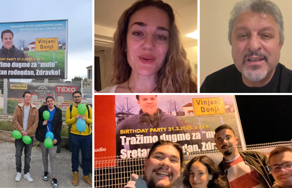 Čestitali prijatelju rođendan plakatom. Angažirali i slavne glazbenike: 'Bio je oduševljen'