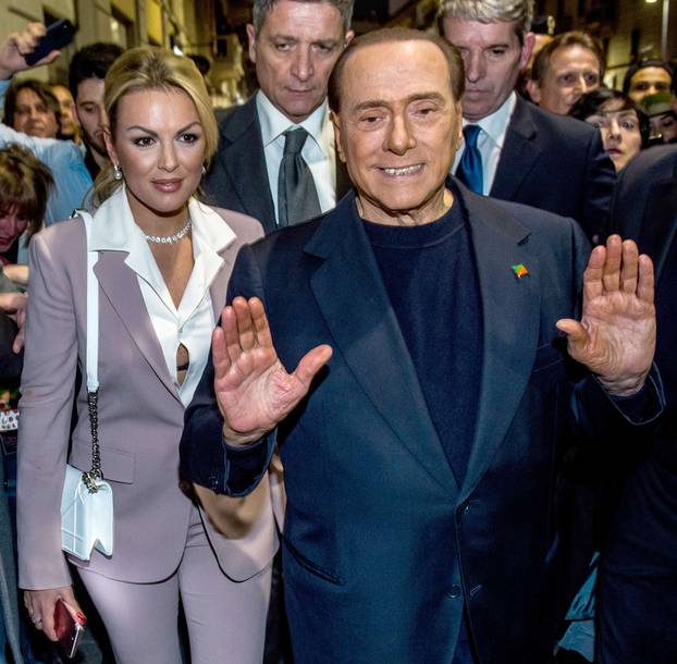 Italy Leader of Forza Italia party Silvio Berlusconi in Milan