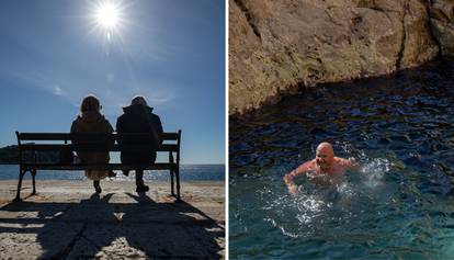 FOTO Sunčano vrijeme je u Dubrovniku izmamilo građane van, a najhrabriji se i kupaju