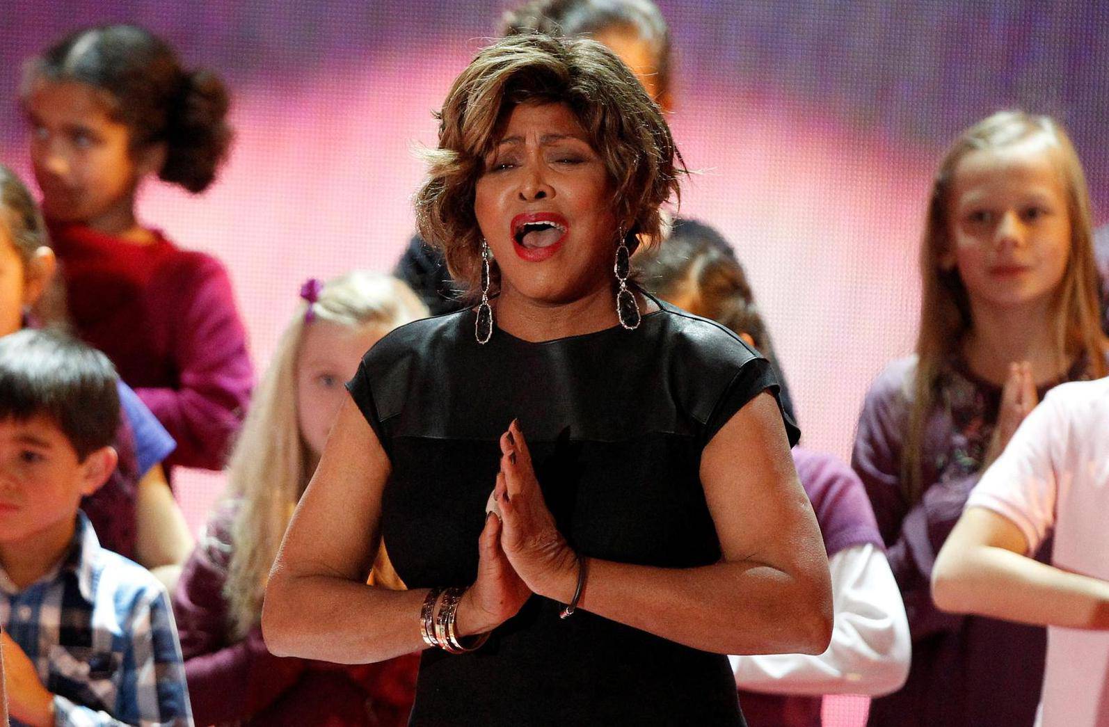 FILE PHOTO: Tina Turner performs during the "Ein Herz fuer Kinder" (A Heart for Children) TV charity telethon in Berlin