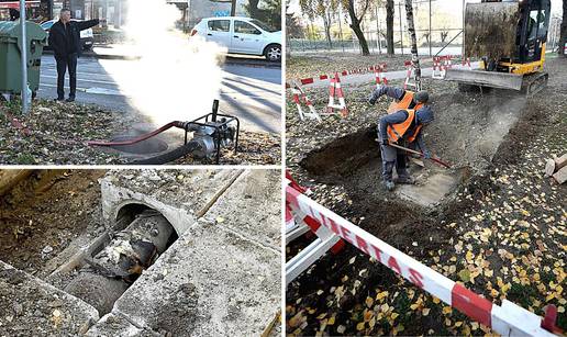 Zapad Zagreba bez grijanja i tople vode do kasno navečer! Vrelovod pukao na dva mjesta