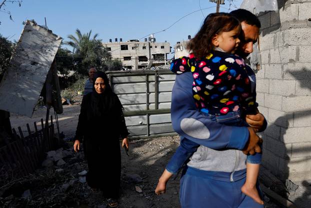 Palestinians and Israelis resume normal life after Gaza truce, in Deir Al-Balah