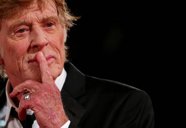 FILE PHOTO: Actor Redford poses during a red carpet to receive a Golden Lion award for lifetime achievement at the 74th Venice Film Festival in Venice