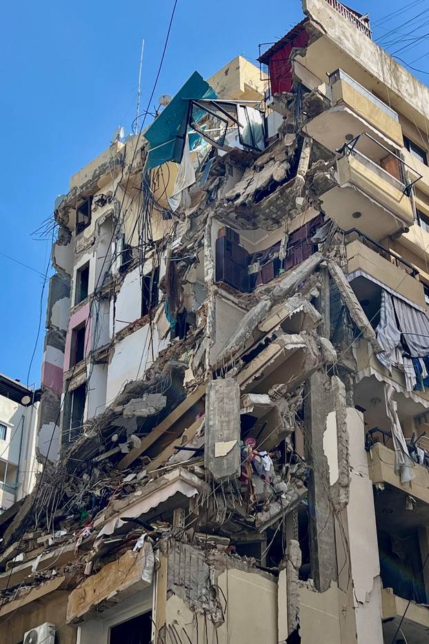 Aftermath of Israeli strikes in Beirut