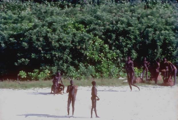 Jarawa people on North Sentinel Island, Andaman and Nicobar Islands, India, Asia