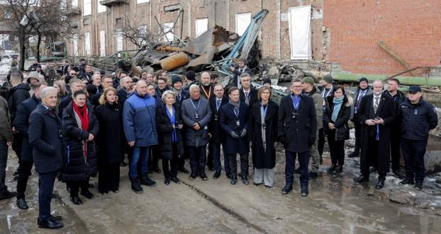 Foreign leader visit heavily damaged power plant in Kyiv