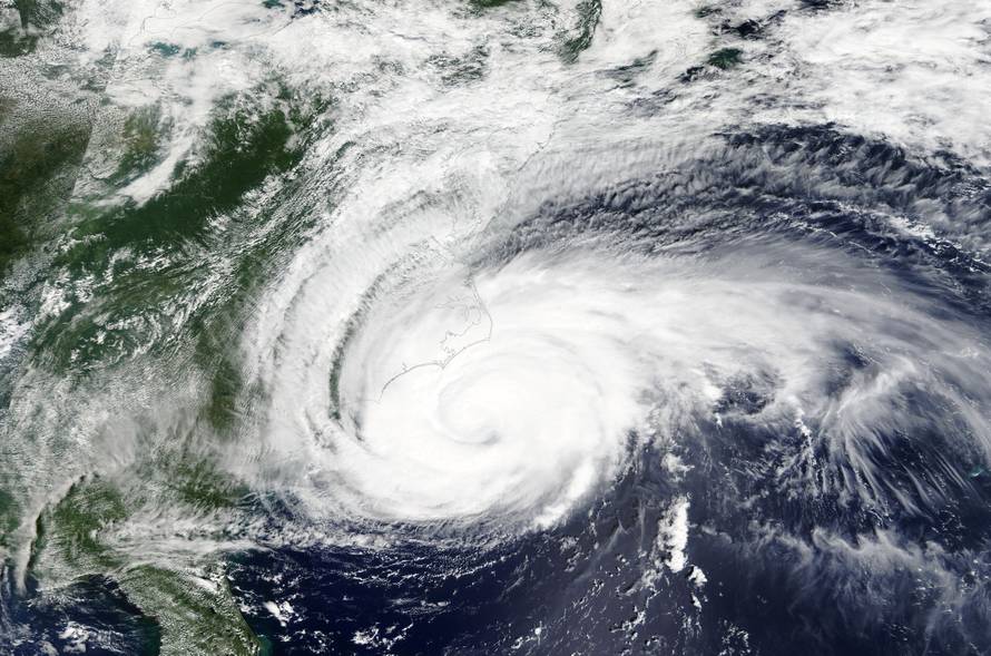 Hurricane Florence is pictured off the east coast of the United States in this  satellite handout photo.