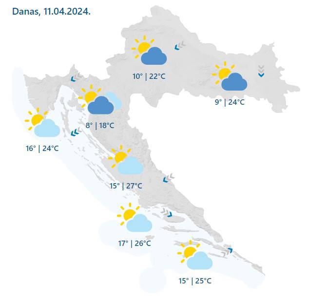 Ljetne temperature u travnju: Na snazi crveni meteoalarm na Jadranu zbog jakih udara bure!