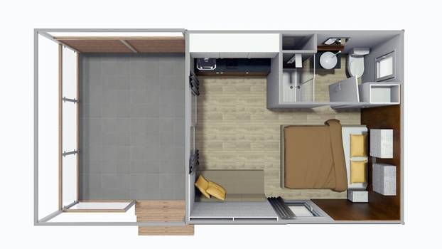 Prodaje se luksuzna mobilna kućica u Tisnom kraj plaže. Ima 22 kvadrata. Cijena? 'Povoljna'