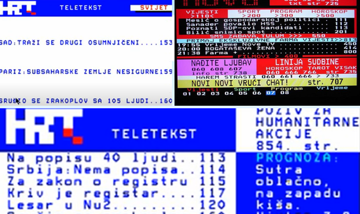 Teletekst je bio internet prije interneta, ali bez č,ć, ž i š...