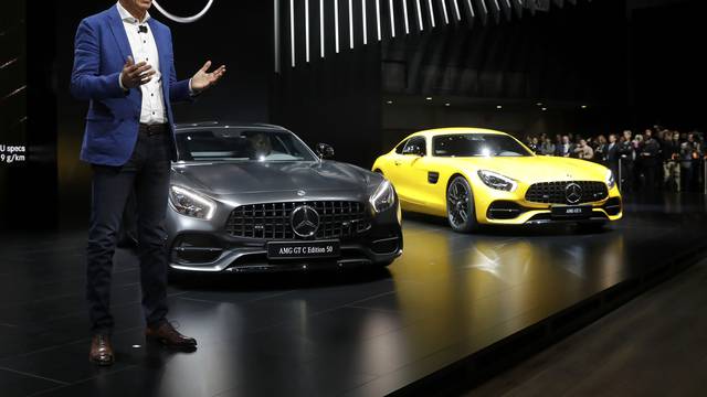 Daimler chairman Dieter Zetsche speaks during the North American International Auto Show in Detroit