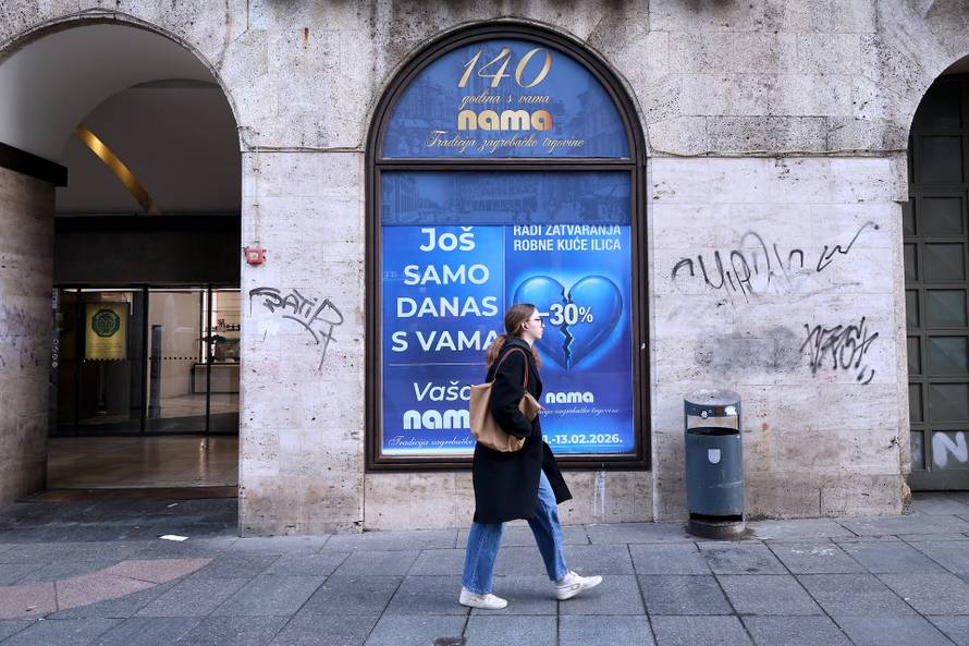 Zagreb: Posljednji radni dan kultne zagrebačke robne kuće Nama u Ilici