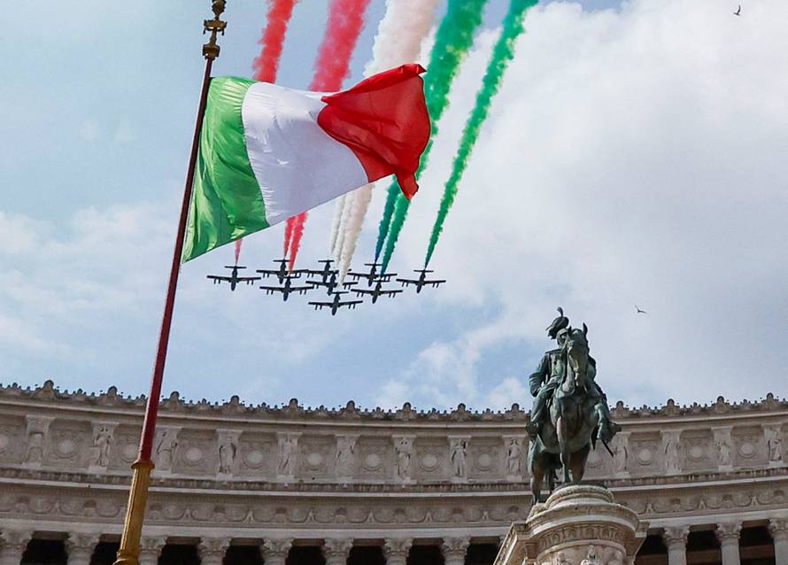 Military parade on the Republic Day in Rome
