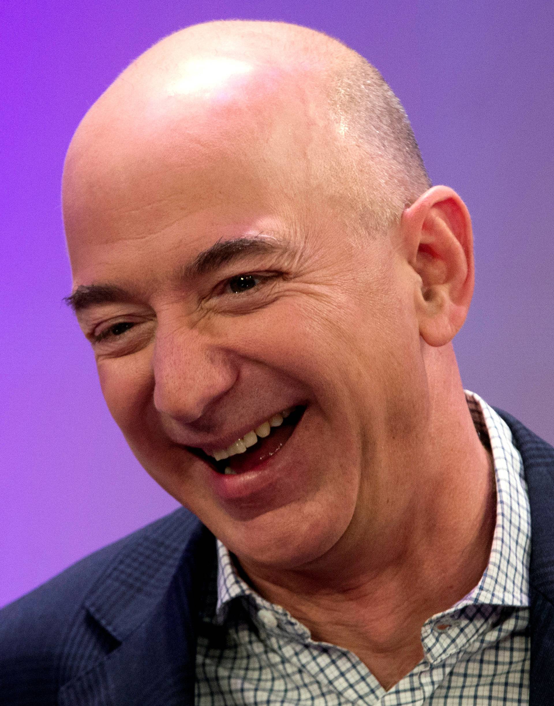 FILE PHOTO - Amazon President Chairman and CEO Bezos speaks in New York City