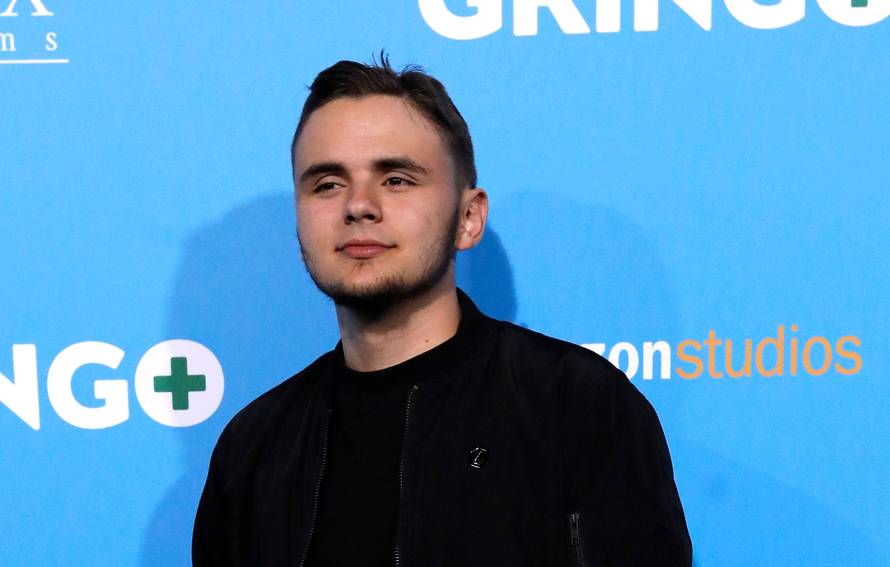 Jackson, Jr. poses at the premiere for the movie "Gringo" in Los Angeles