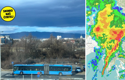 FOTO Mračna kapa nadvila se nad Zagreb: Upalili žuti alarm, gledajte što stiže sa zapada