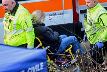 Aftermath of tram derailment in Milan