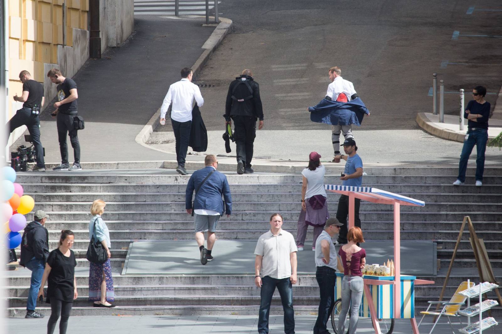 U centru Rijeke nastavljeno je snimanje filma "The Hitman's Wife's Bodyguard"