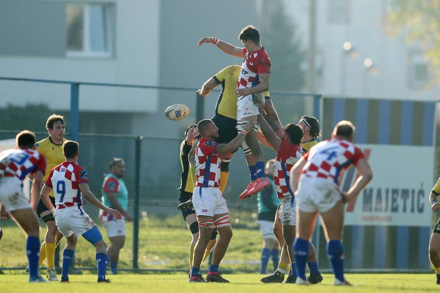 Zagreb: Utakmica Trophy divizije između ragbijaša Hrvatske i Švedske